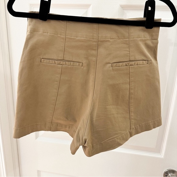 A.L.C. Kyle Lace up fly Khaki Tan Shorts sz 4 - Picture 7 of 8